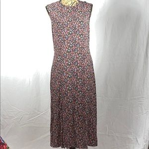 Ann Taylor Loft Black Flowered Dress Sz 10